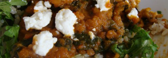 Doppelbock Butternut Squash Stew with Lentils and Swiss Chard