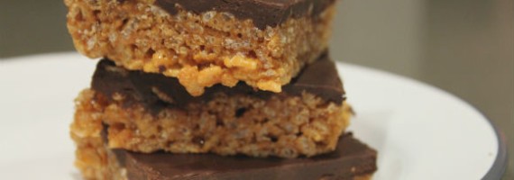 Chocolate & Porter Topped Malt Peanut Butter Krispy Bars Chocolate & Porter Topped Malt Peanut Butter Krispy Bars